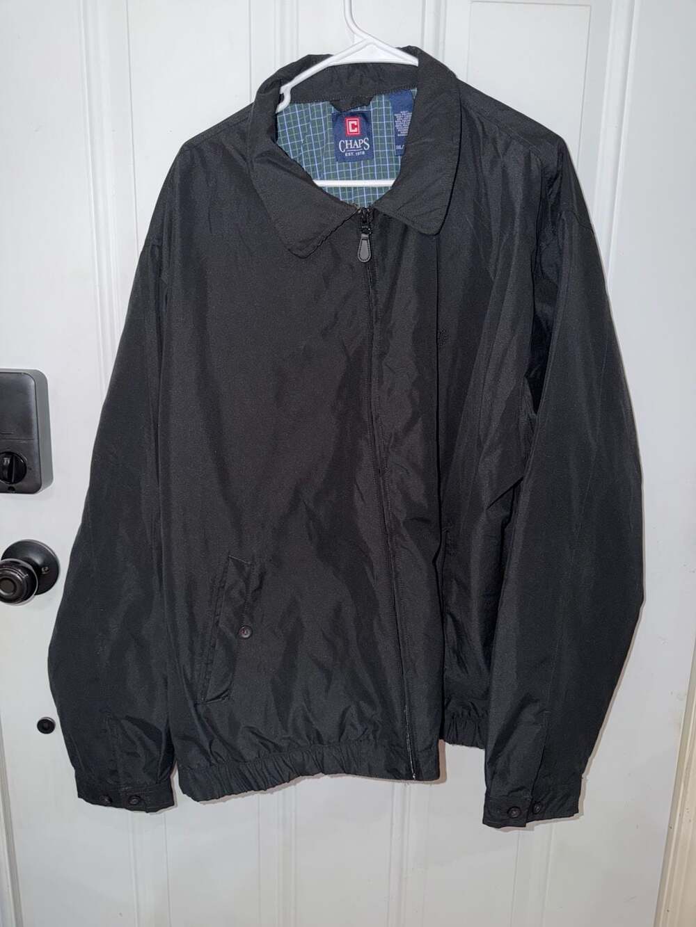 Chaps Black Full Zip Up Casual Jacket Adult Mens Size XXL